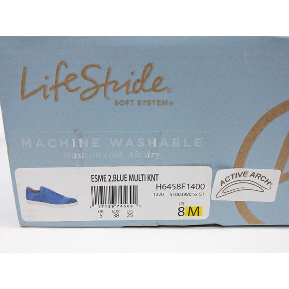 New LifeStride Women's Blue Knit Esme 2 Mesh Pull On Sneakers 8 - Picture 10 of 12